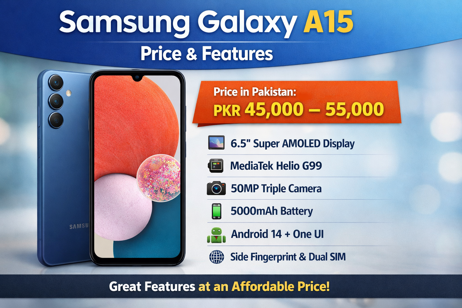 Samsung Galaxy A15 price and features