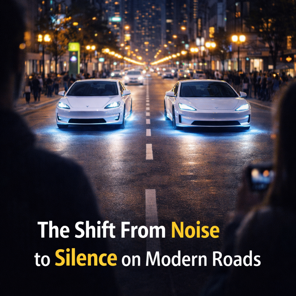 The Shift From Noise to Silence on Modern Roads